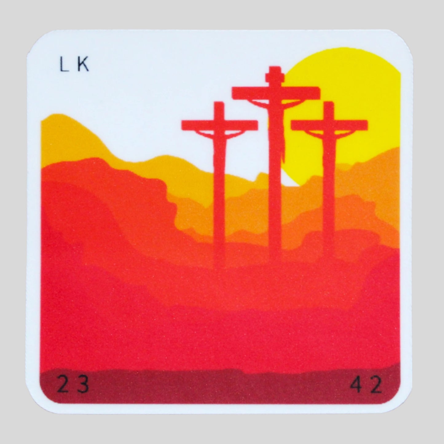 Red Orange Yellow Calvary Sticker