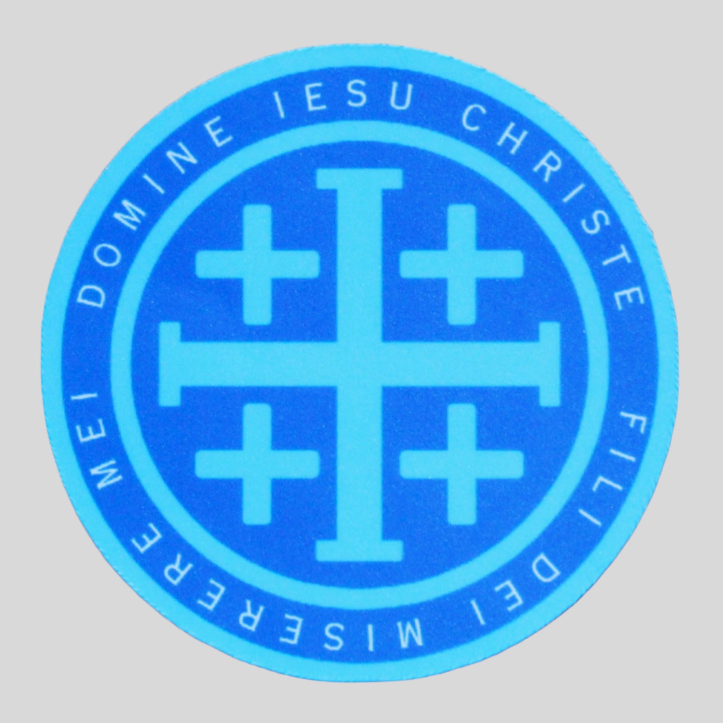 Blue Jerusalem Cross Sticker