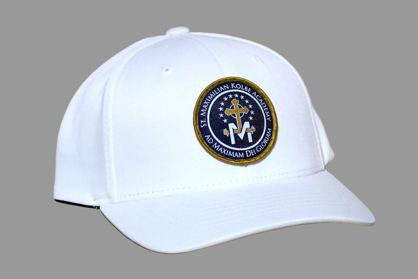 White cap with a logo