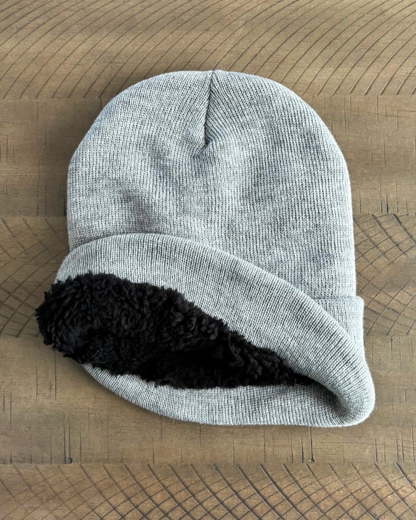 Heather Gray winter hat interior
