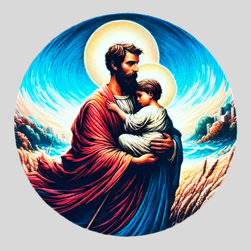 Saint Joseph and Baby Jesus sticker