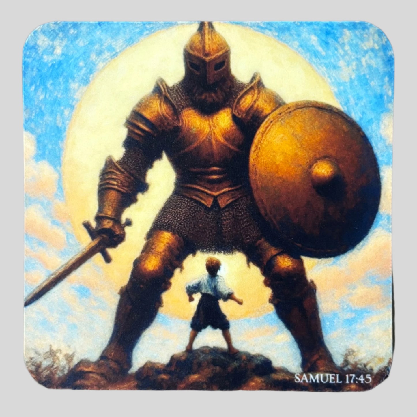 David and Goliath Sticker