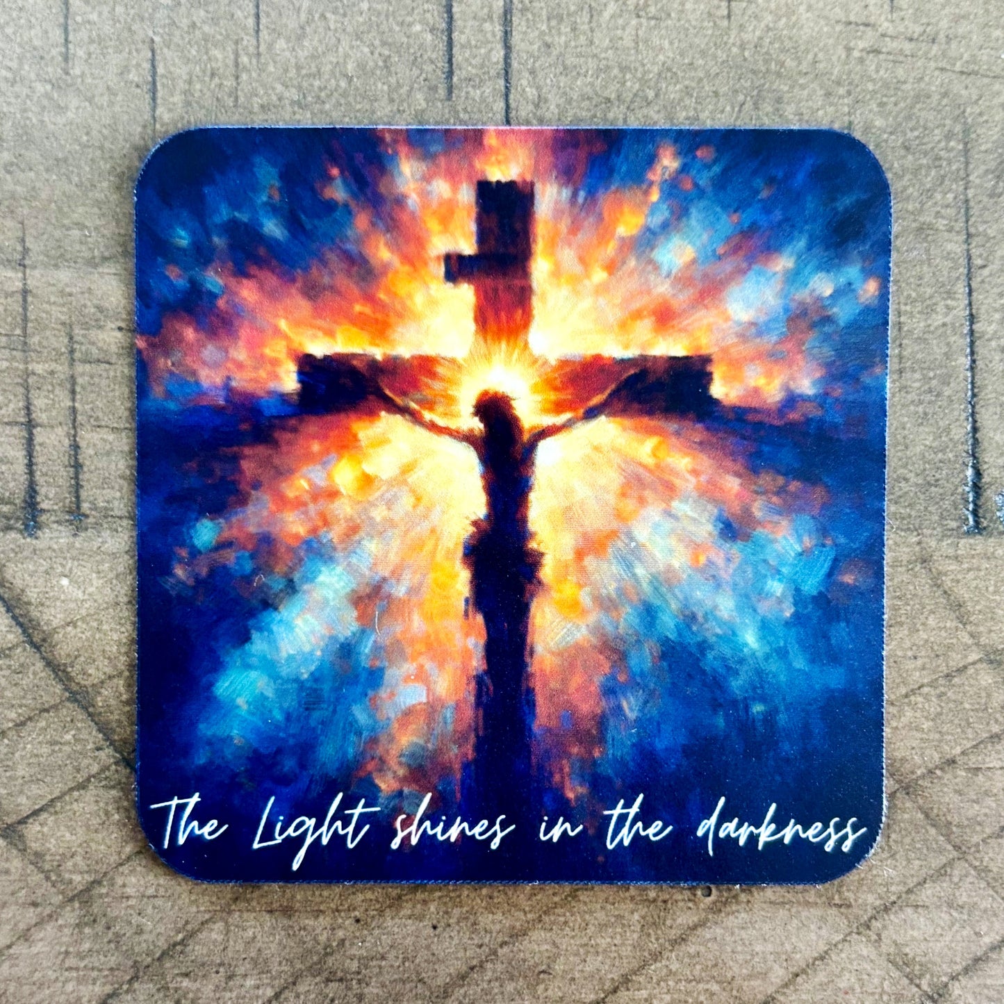 The Light Shines in the darkness sticker