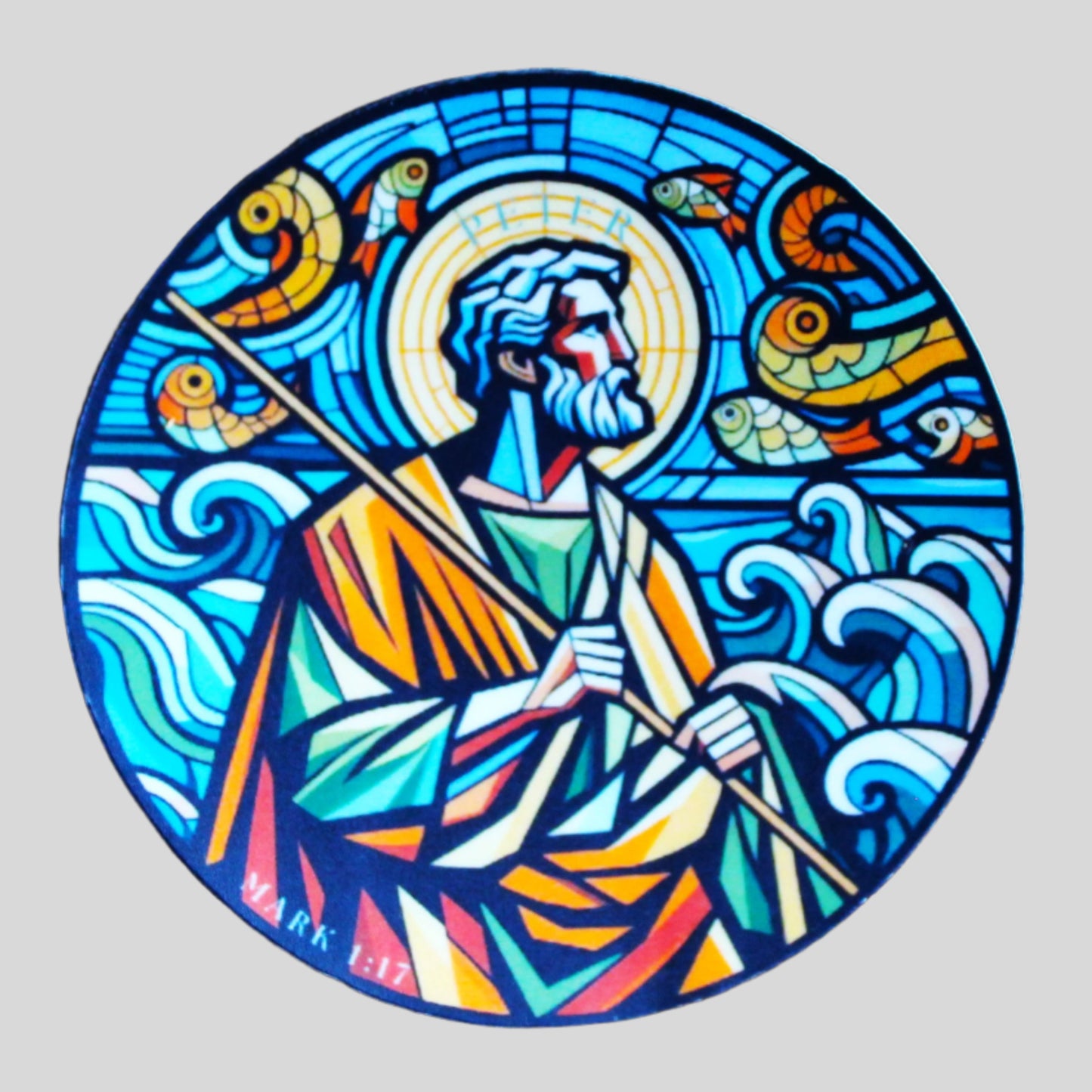 Saint Peter the Fisherman Christian sticker