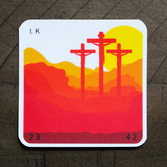Red Orange Yellow Calvary Sticker