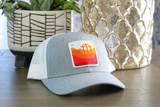 Heather Gray White Snapback with a Calvary Patch
