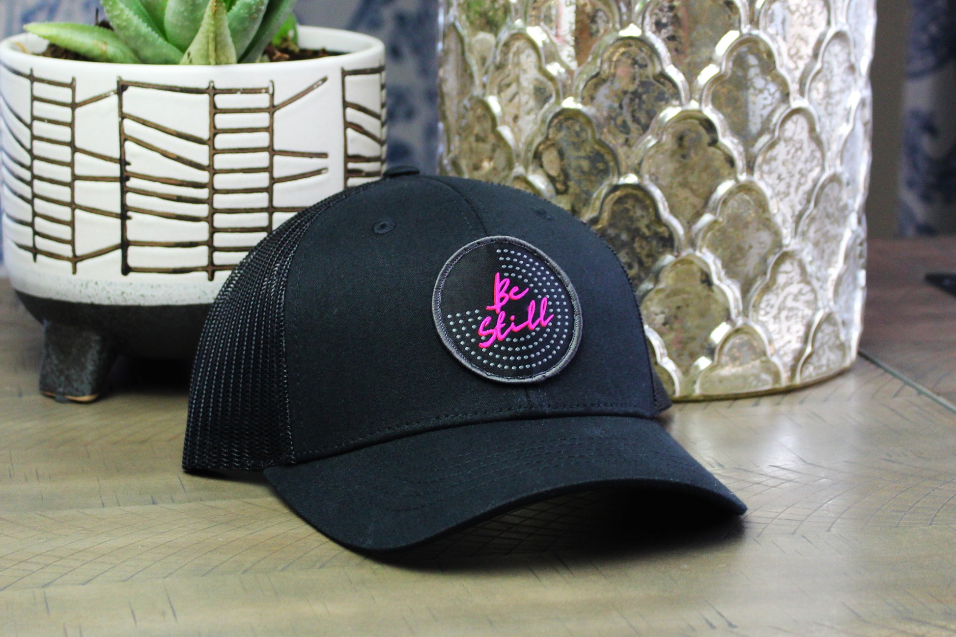 Black Youth Snapback with a Be Still patch