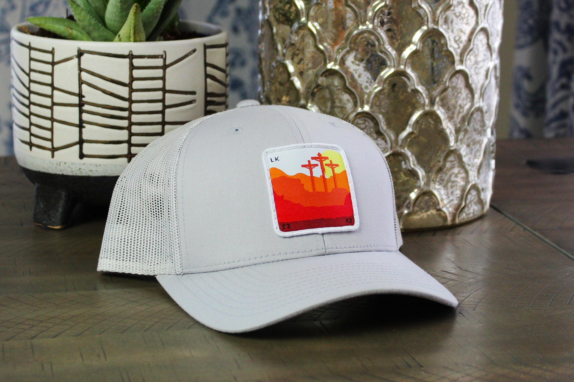 Silver Snapback with Calvary Patch