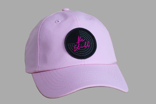 pink hat be still patch