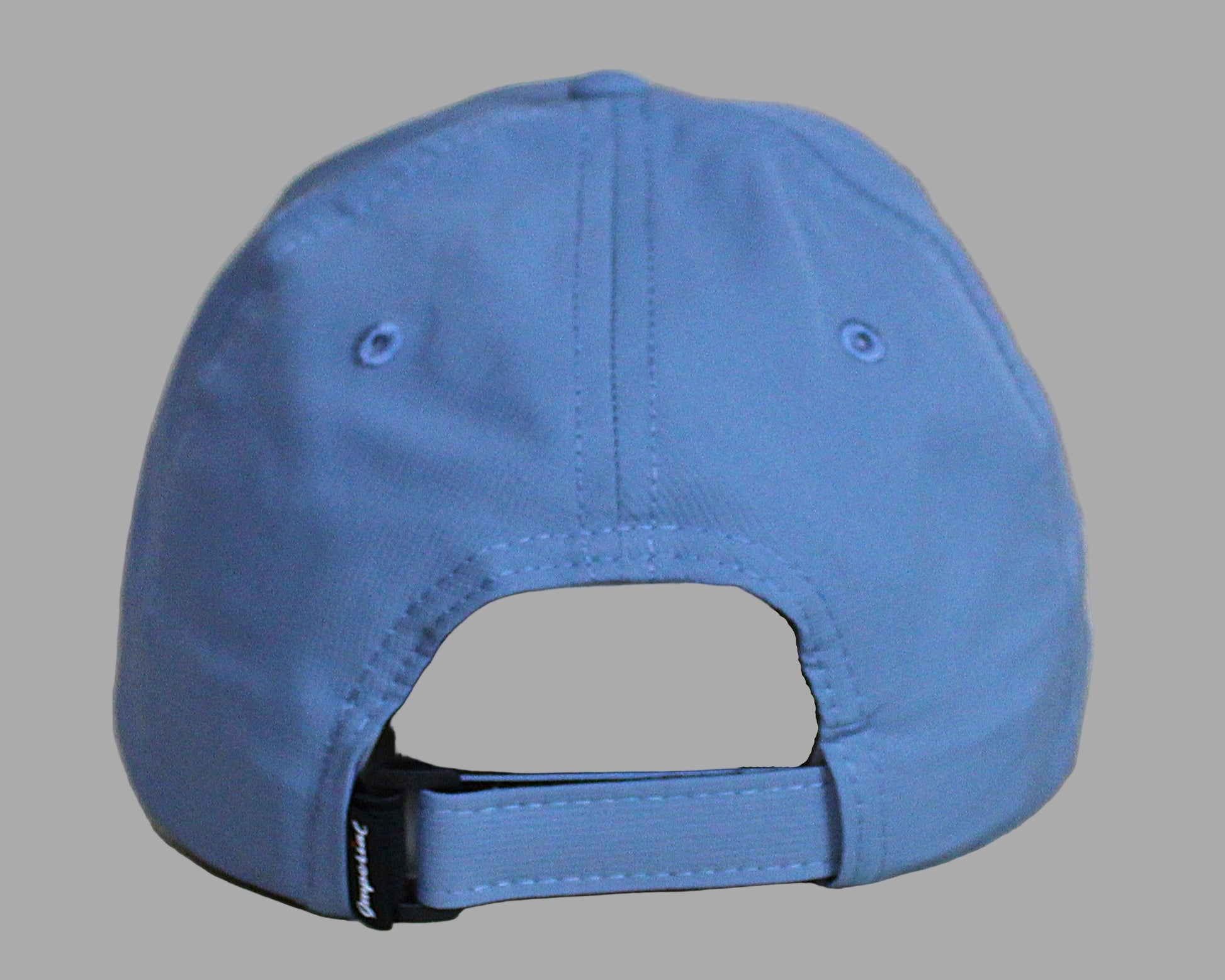 blue hat rear view