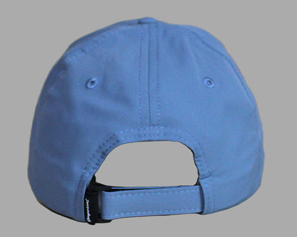 blue hat rear view