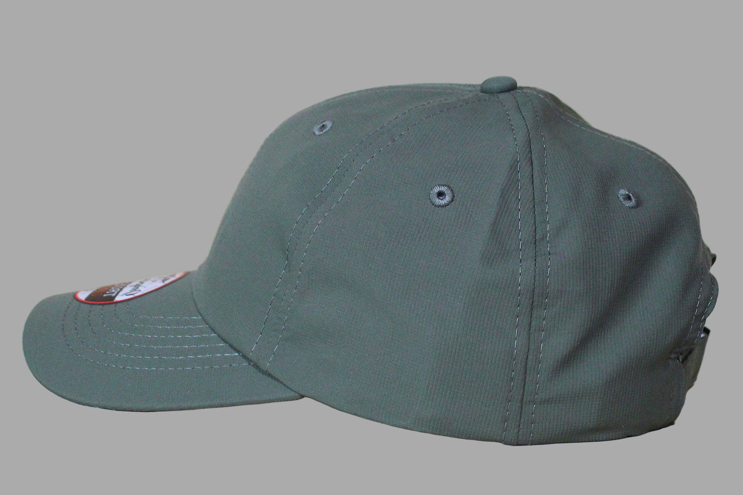 olive green hat side view