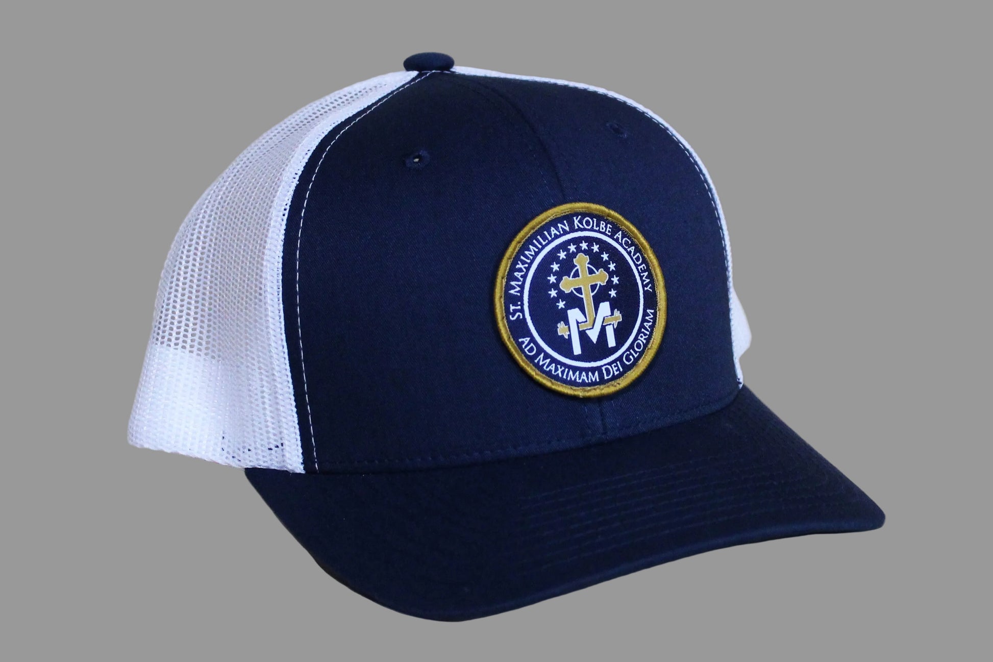 Navy and white cap