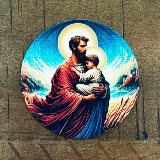 Saint Joseph and Baby Jesus sticker