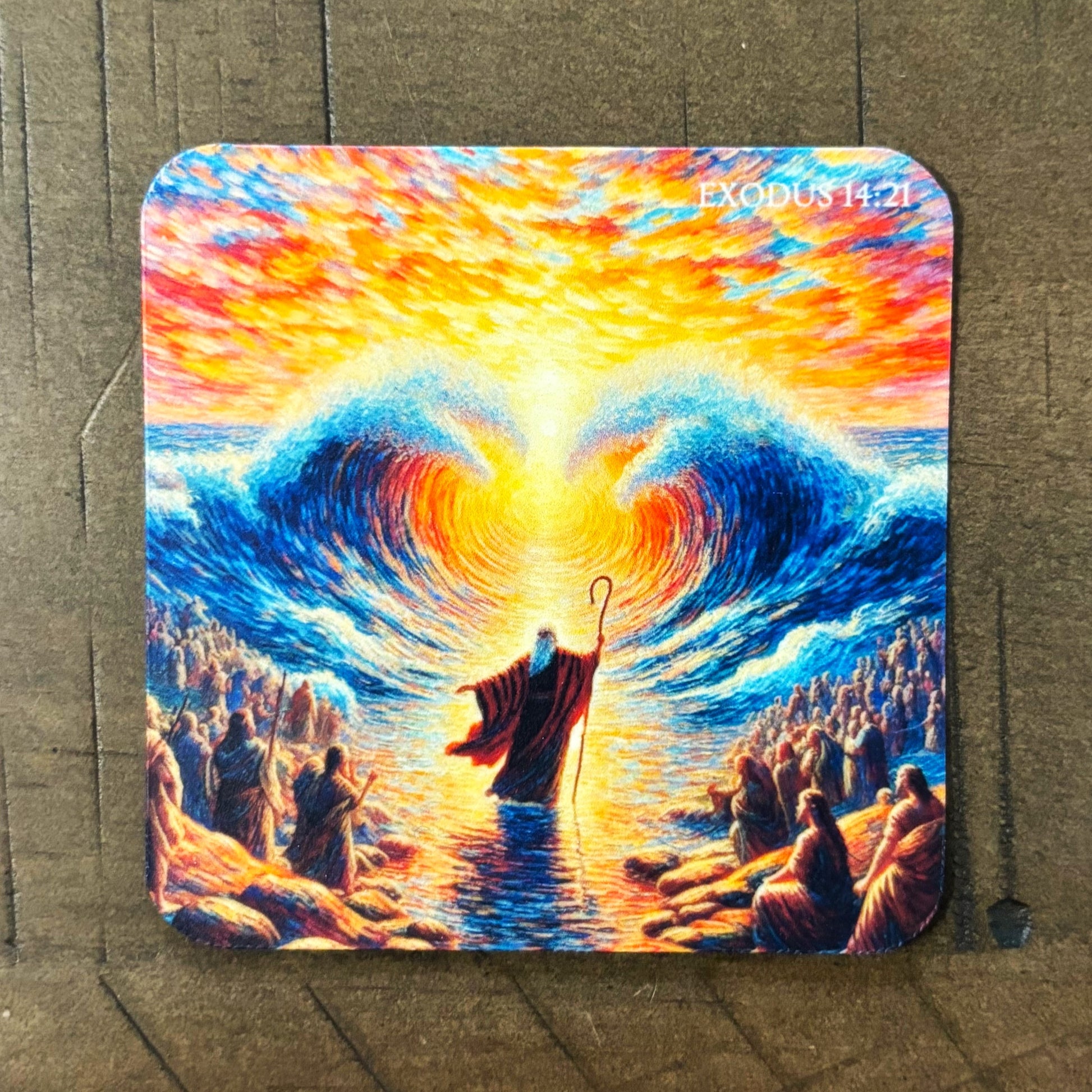Moses parting the red sea sticker
