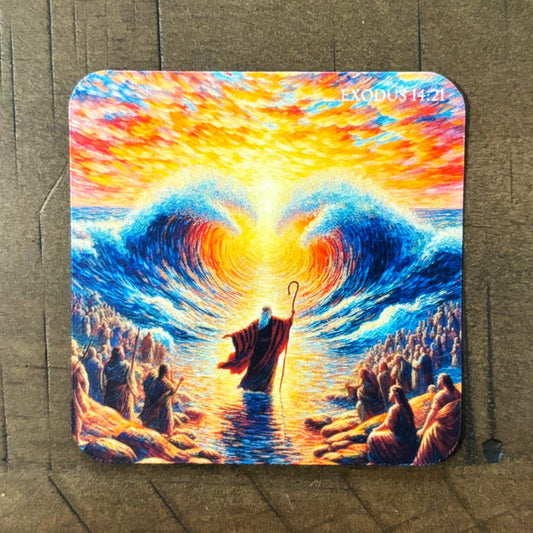 Moses parting the red sea sticker